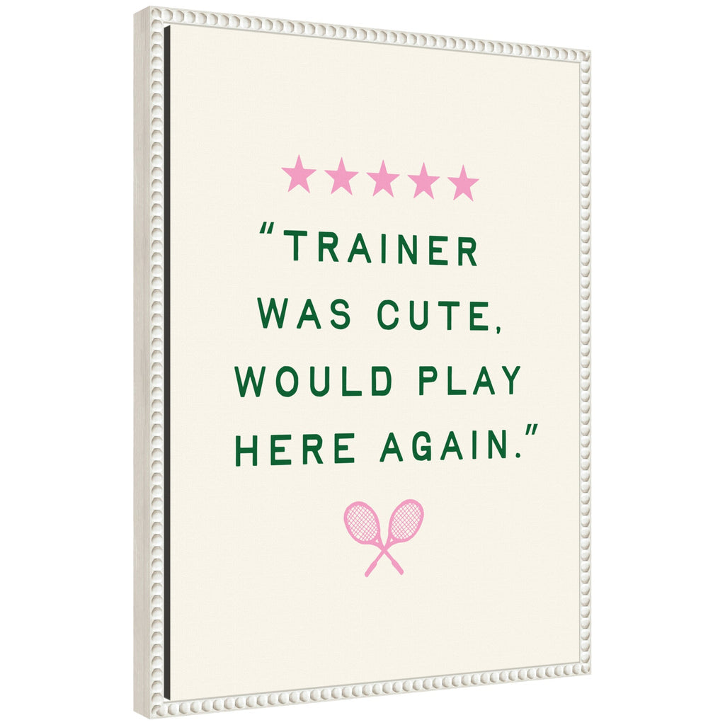 Trainer Was Cute Would Play Here Again, by Lucky Guava Framed Canvas Wall Art Print