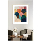 Framed Art Minimalist Geometric Abstract Jewel Tone by The Creative Bunch Studio