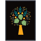 Sylvie Floral Yellow Vase Framed Canvas by Amber Leaders