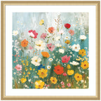 Framed Art Boho Wildflower Garden by The Creative Bunch Studio