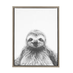 Sylvie Sloth Framed Canvas by Simon Te Tai