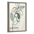 Blake Tranquil Fiddle Leaf Framed Printed Glass by Elizabeth Silver