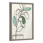 Blake Tranquil Fiddle Leaf Framed Printed Glass by Elizabeth Silver