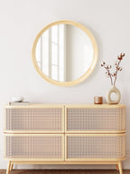 Hatherleigh Round Wood Wall Mirror