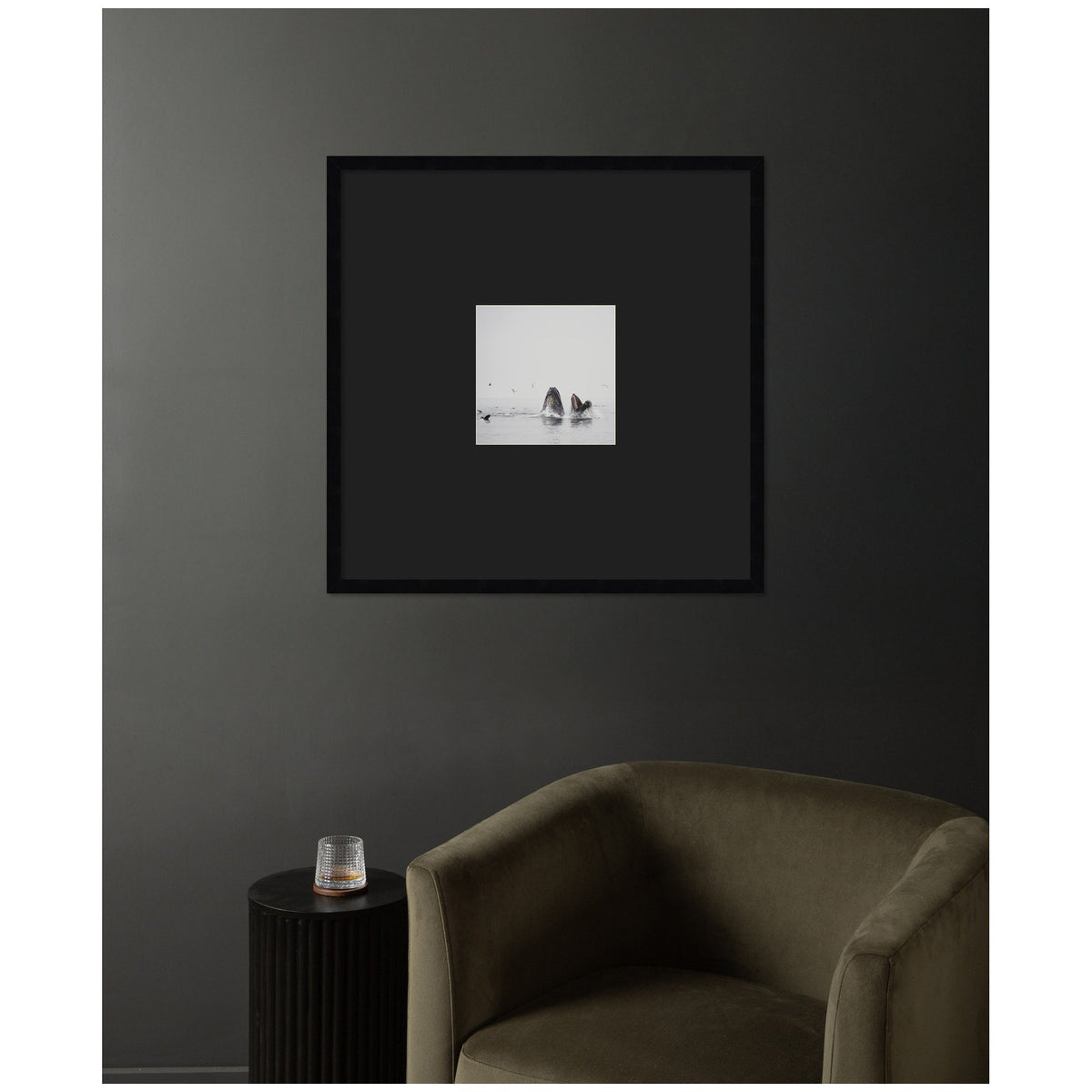 Humpback Whales No. 2 by Laura Evans Framed Wall Art Print Matted