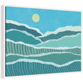 Sylvie Abstract Waves Framed Canvas by Rachel Lee