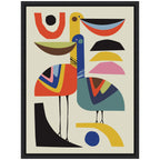 Sylvie Pelican Love Framed Canvas by Rachel Lee