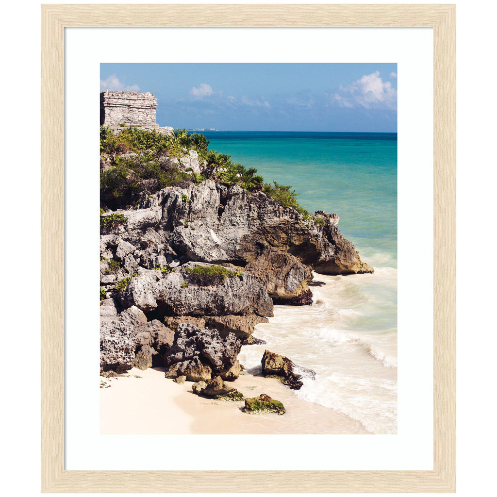 Framed Art Tulum Ruins Mexico Seascape by Stephanie Klatt