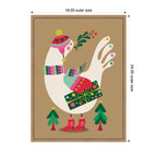 Sylvie Beaded Festive Dove Framed Canvas by Rachel Lee