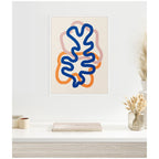 Sylvie Abstract Line Art Print 2 Framed Canvas by July Art Prints