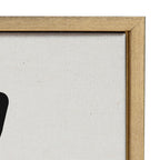 Sylvie Modern Botanical Neutral Abstract 2 Framed Canvas by The Creative Bunch Studio