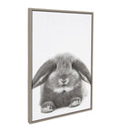 Sylvie Rabbit Framed Canvas by Simon Te of Tai Prints