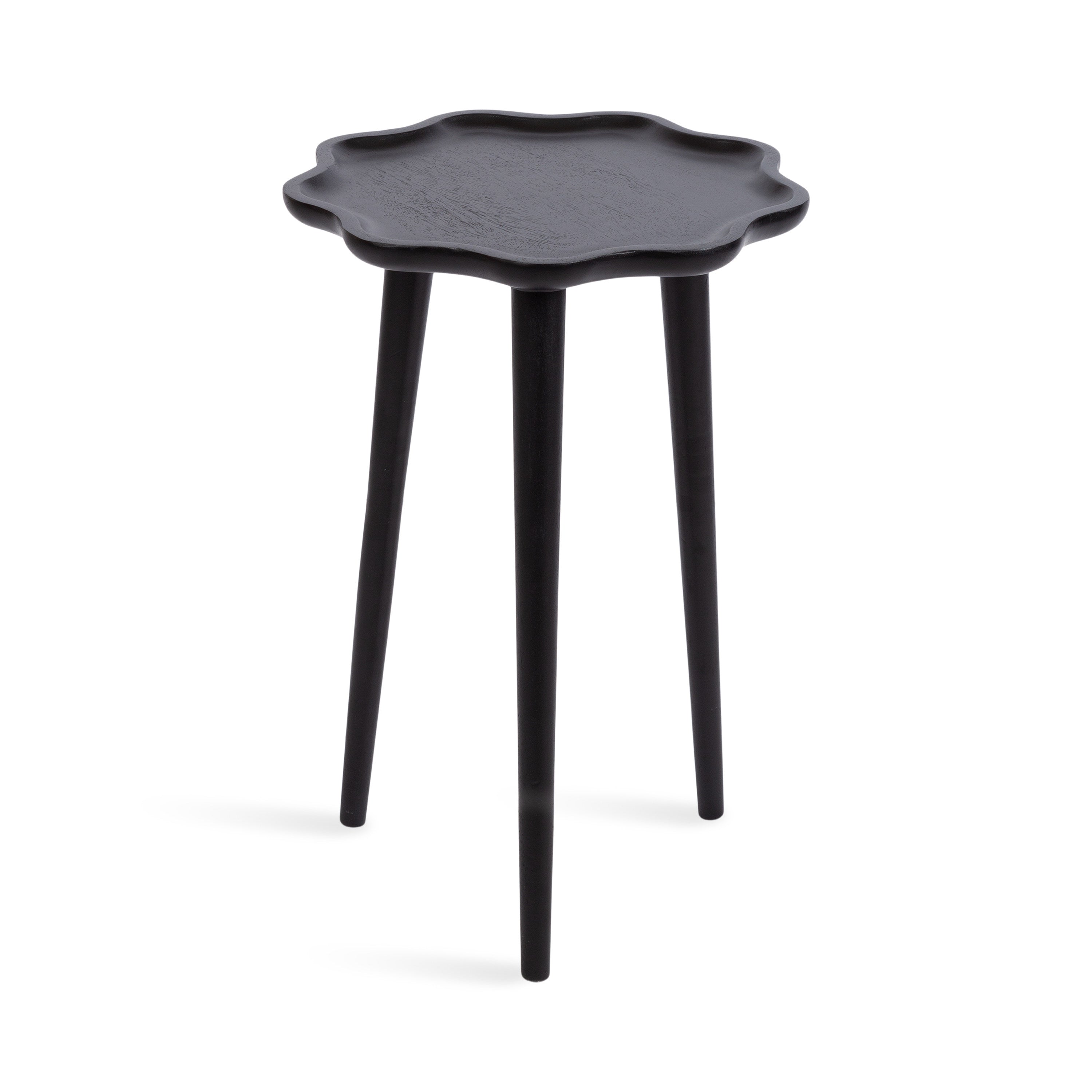 Alezar Scallop Wood Side Table