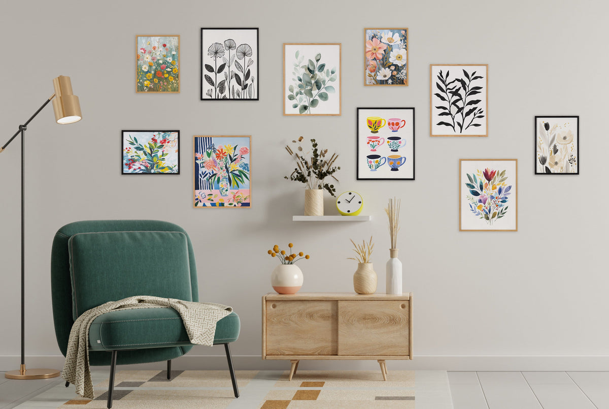 Gallery Boho Wildflower Garden Print by The Creative Bunch Studio