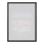 Blake Good Vibes Only Neon Sign Framed Printed Glass by The Creative Bunch Studio