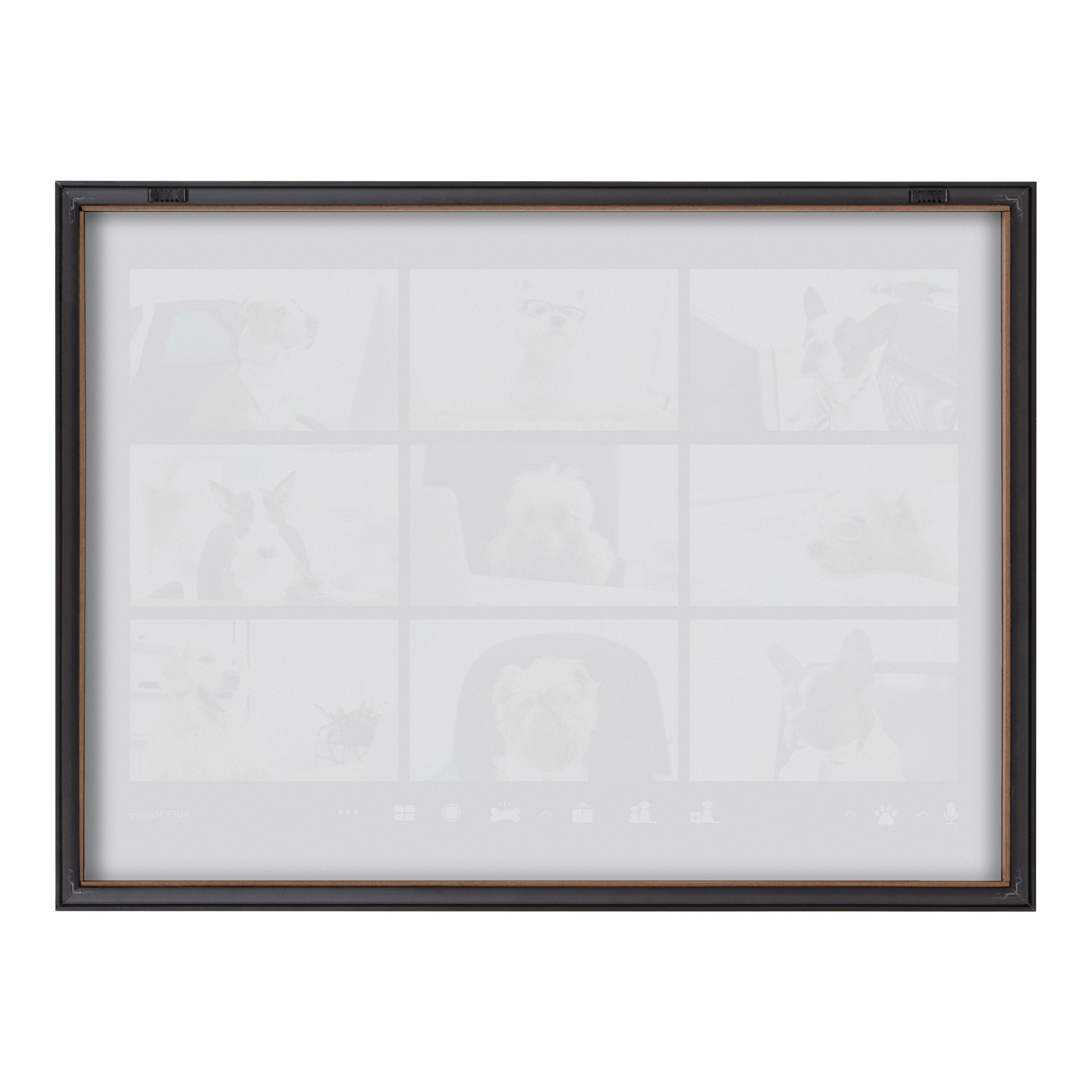 Blake Video Chat Dogs Framed Printed Glass by The Creative Bunch Studio