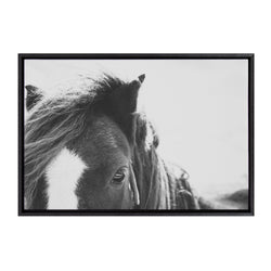 Sylvie Noble BW Framed Canvas by Alicia Abla