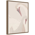 Swans Swimming by Alicia Abla Framed Canvas Wall Art Print