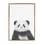 Sylvie Panda Framed Canvas by Simon Te Tai