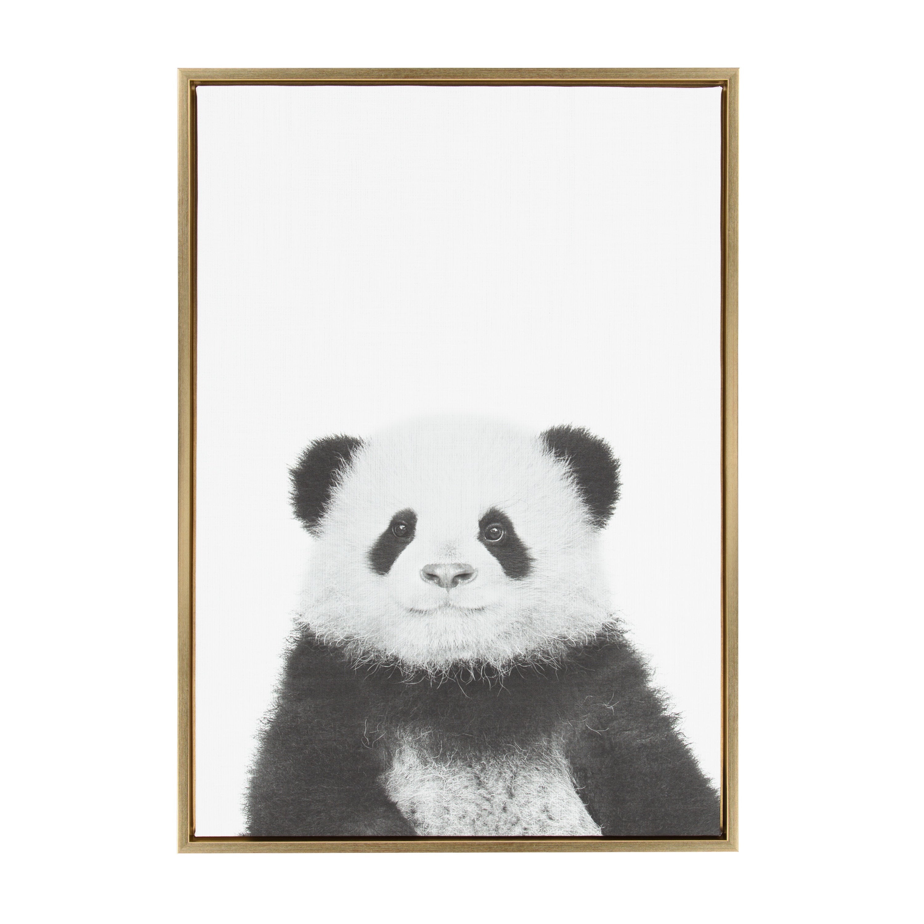 Sylvie Panda Framed Canvas by Simon Te Tai