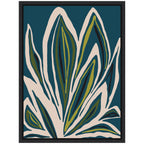 Sylvie Blue Flora 1 Framed Canvas by Alicia Bock