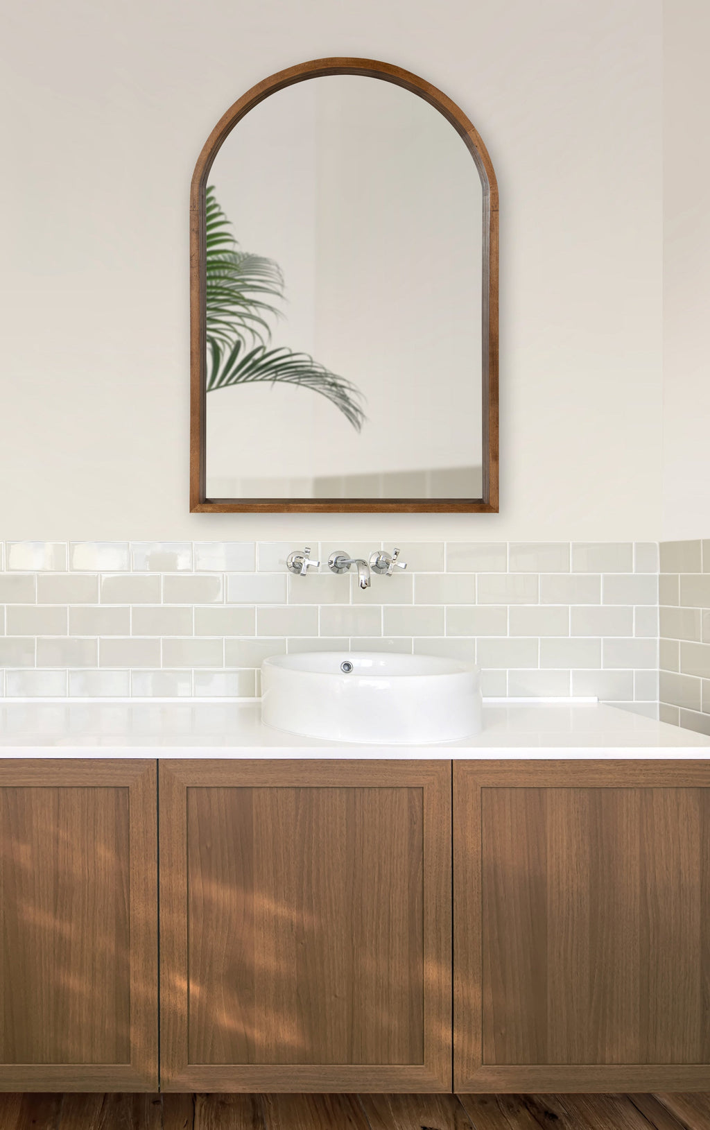 Hutton Wood Framed Arch Mirror