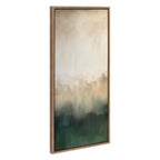 Sylvie Green Mountain Abstract II Framed Canvas by Amy Lighthall