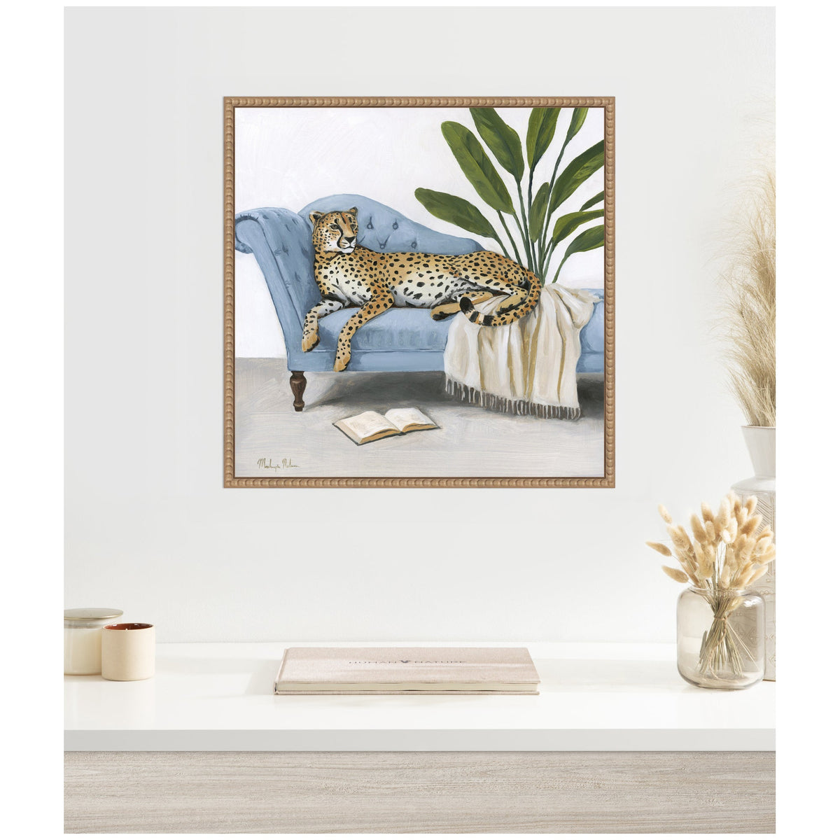 La Dulce Vida Cheetah by Mackenzie Nelson Framed Canvas Wall Art Print
