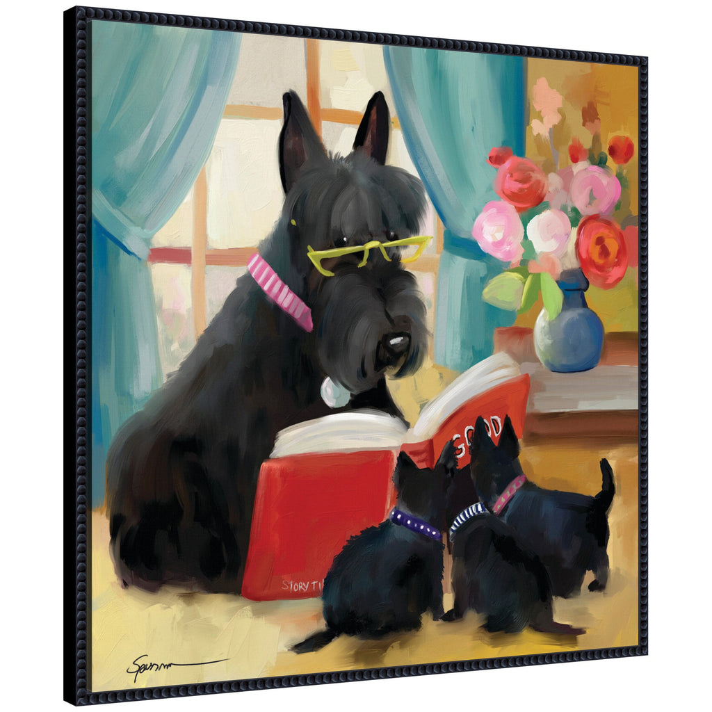 Sylvie Story Hour Framed Canvas by Mary Sparrow