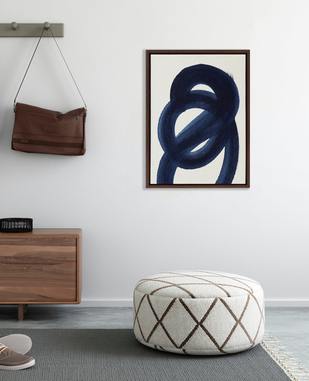 Sylvie Japandi 18 Framed Canvas by Rocket Jack