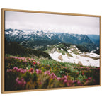 Sylvie Snow Covered Mountain Landscape Framed Canvas by Patricia Hasz