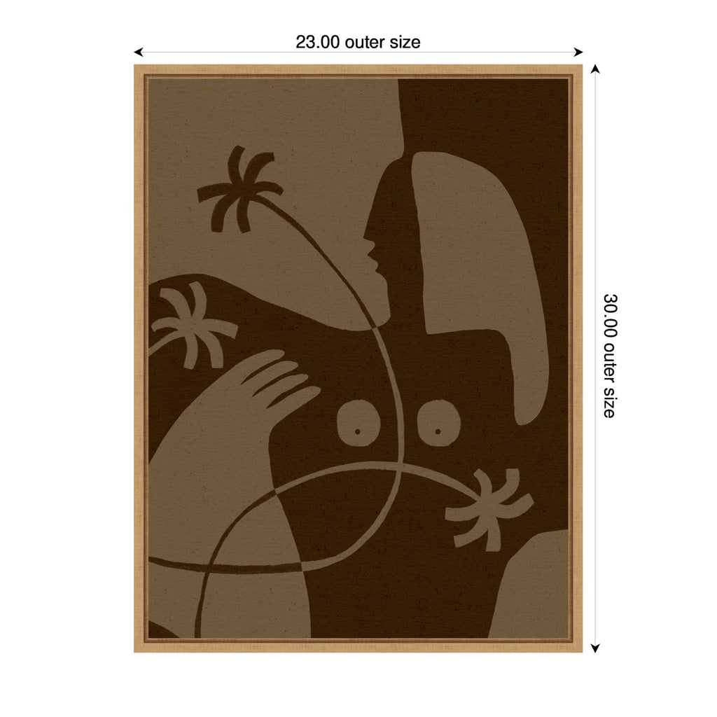Sylvie The Land Story 6 Framed Canvas by Shatha Al Dafai