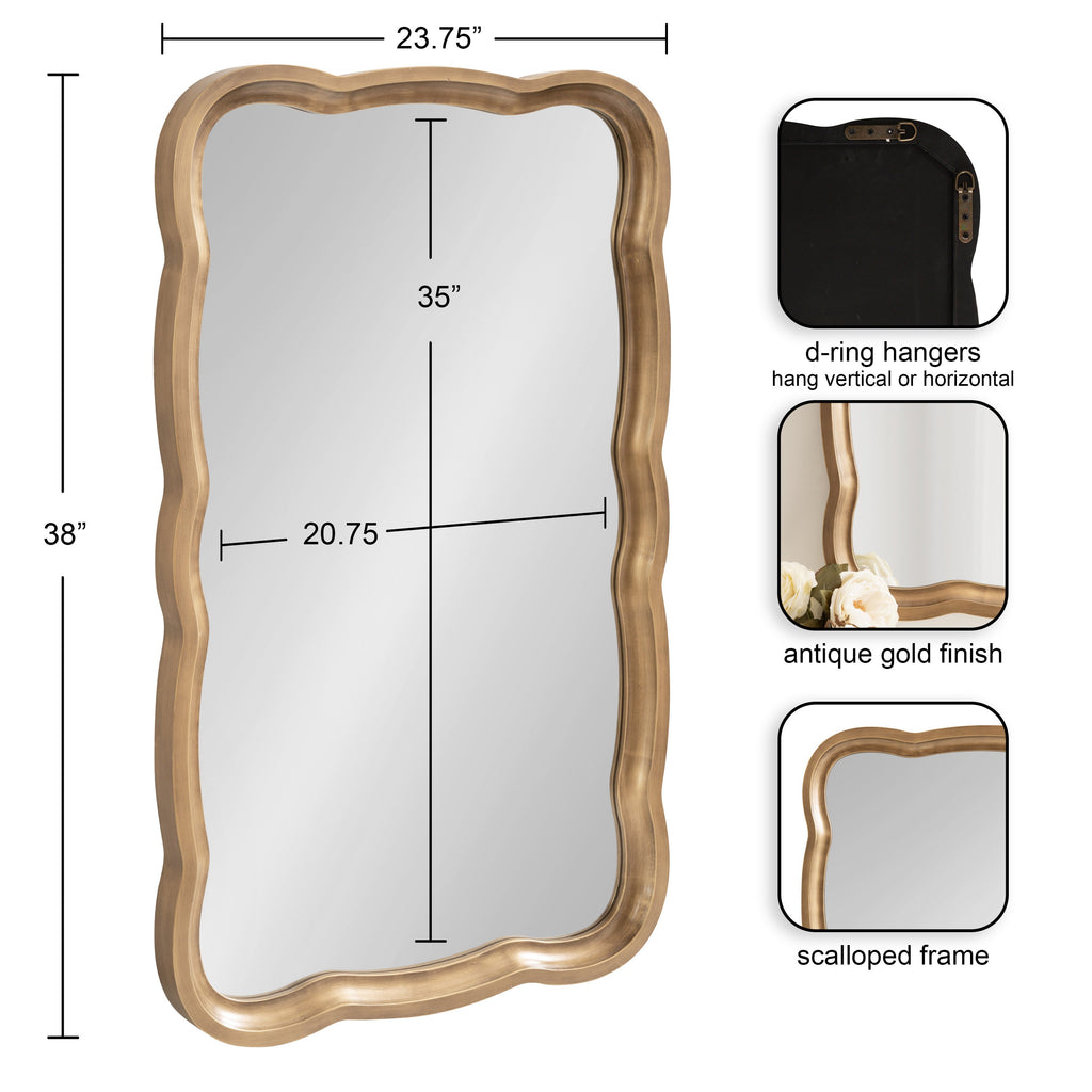 Hatherleigh Scallop Wood Wall Mirror