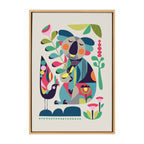 Sylvie Mid Century Modern Koala Framed Canvas by Rachel Lee of My Dream Wall