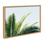 Sylvie Tropical Palm Under Blue Sky Framed Canvas by Amy Peterson Art Studio