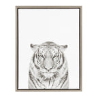 Sylvie Tiger Framed Canvas by Simon Te of Tai Prints