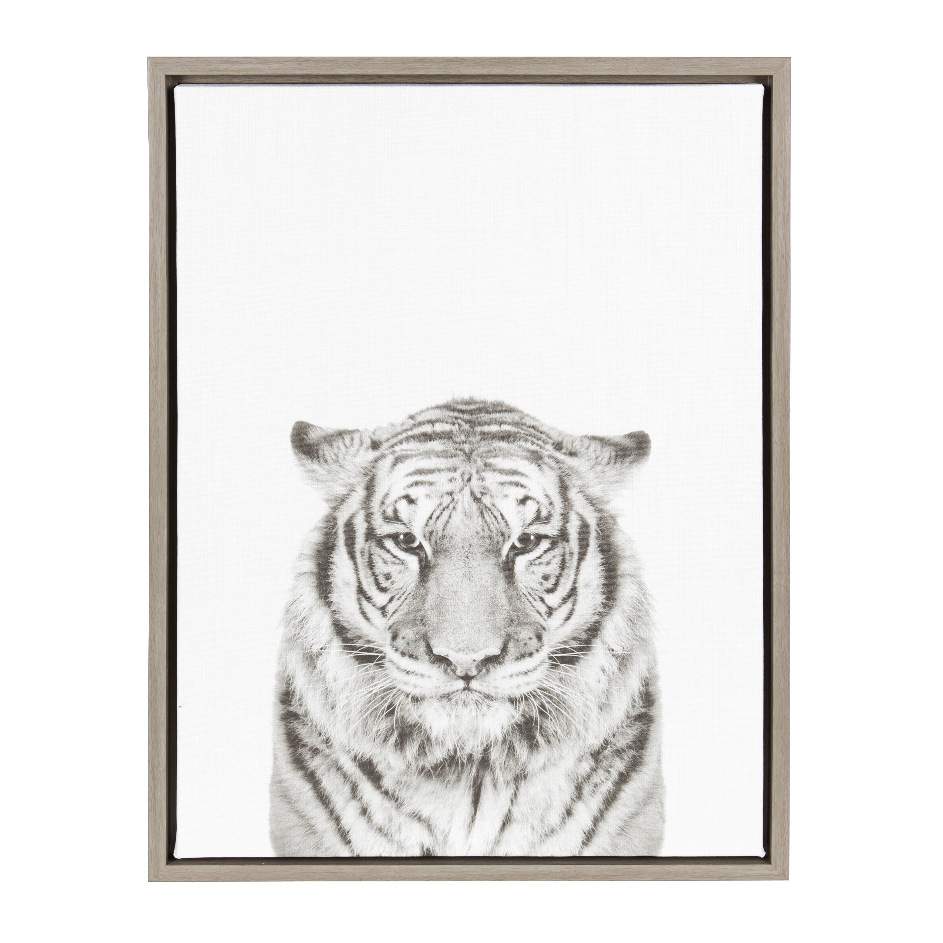 Sylvie Tiger Framed Canvas by Simon Te of Tai Prints