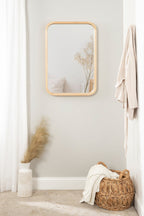 Hutton Wood Framed Radius Rectangle Mirror