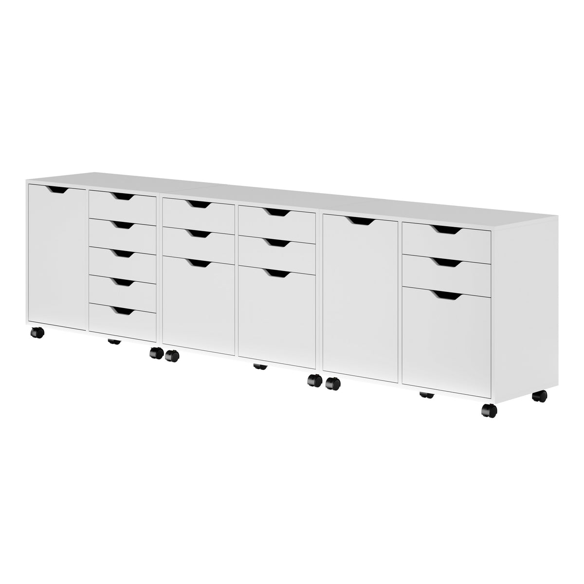 Halifax 3Pc Cabinet Set With File Drawer, White,10361