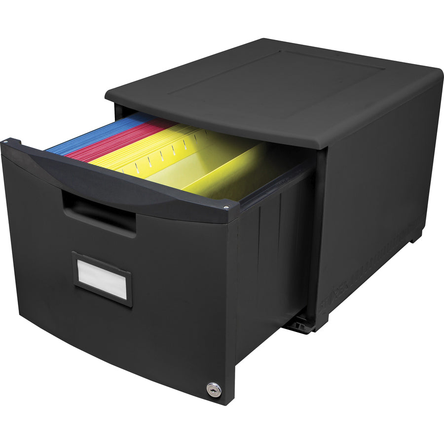 Storex 18 Stackable File Drawer - 18.3 x 14.8 x 12.8 - 1 x Drawer(s) for File - Stackable, Lightweight, Durable, Moisture Resist