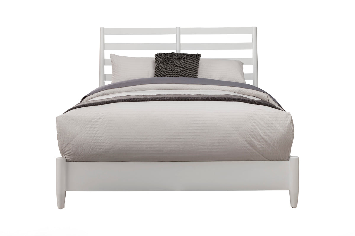 Flynn Retro Standard King Bed, White