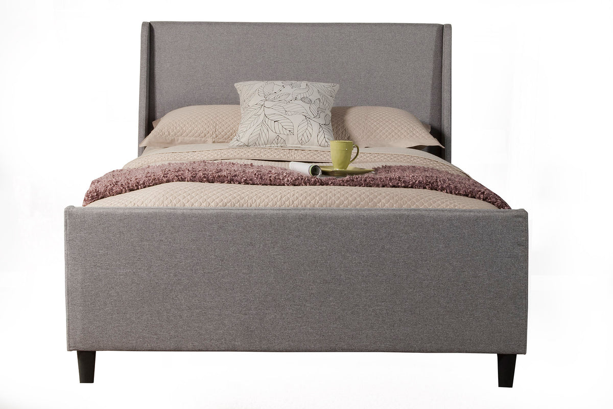 Amber Standard King Bed, Grey Linen