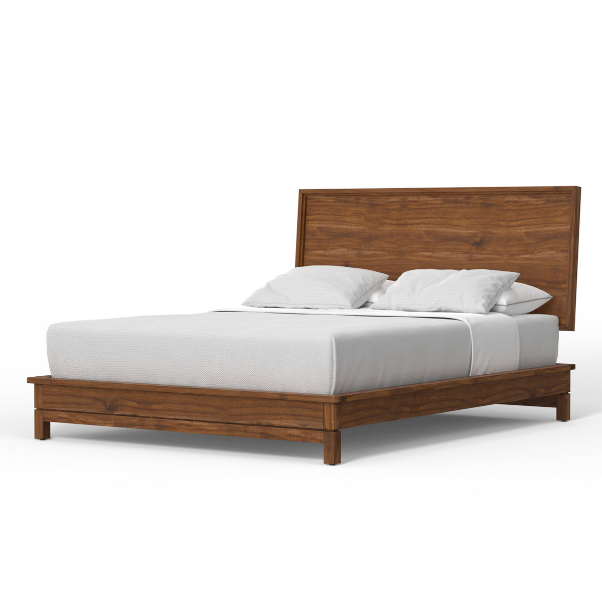 Nova Standard King Platform Bed, Honey Maple