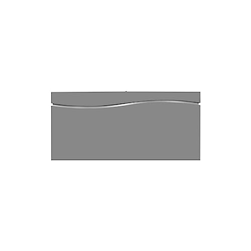Best Master Furniture Leon Gray With Silver Base Platform Bed, Cal King