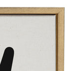 Sylvie Modern Botanical Neutral Abstract 1 Framed Canvas by The Creative Bunch Studio