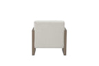 Neos Modern Upholstered Fabric Armchair (Off White)
