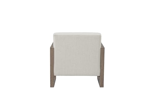 Neos Modern Upholstered Fabric Armchair (Off White)