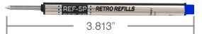 Retro 51 Refills Retractable Rollerball Blue Rollerball Pen - Ref57P