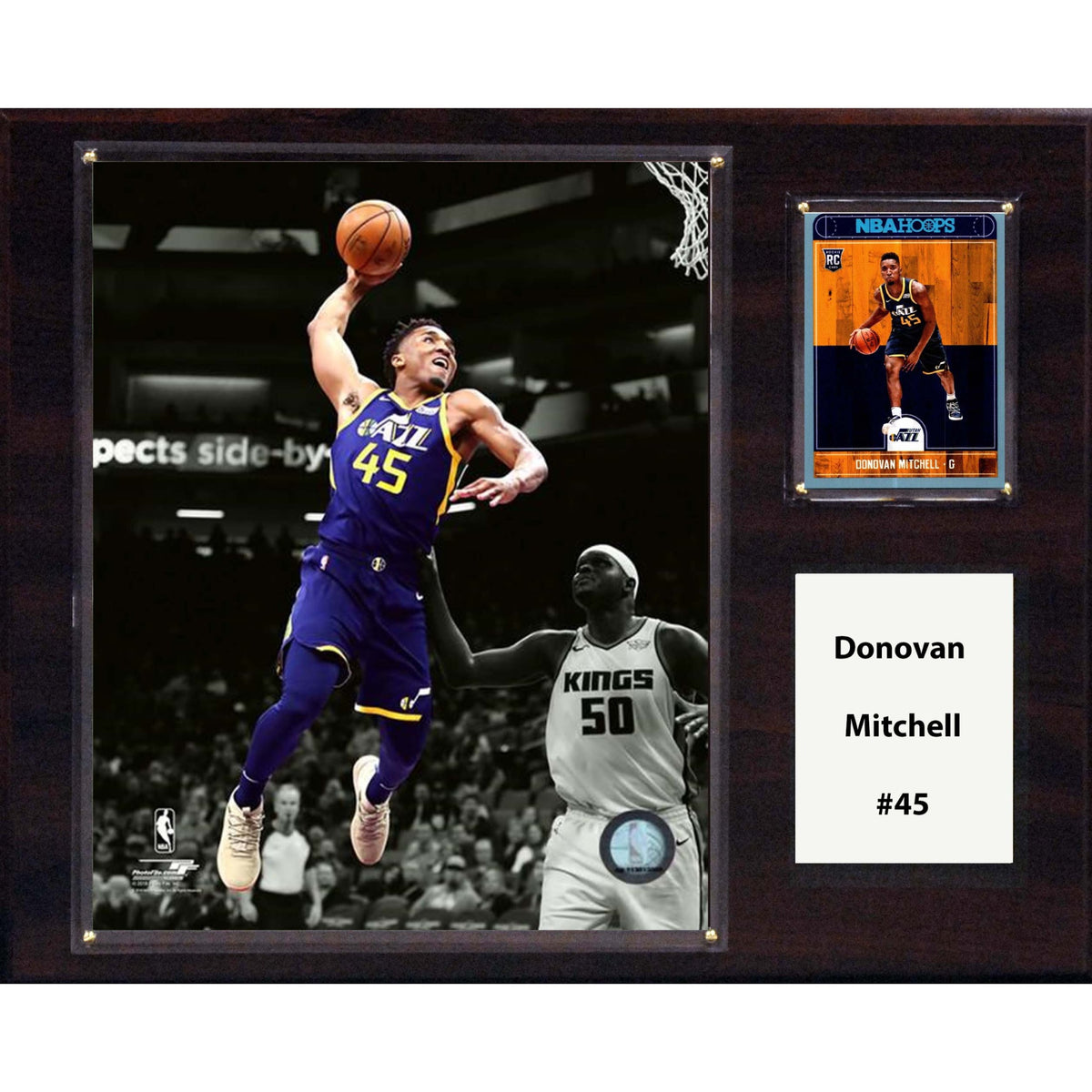 Nba 12 Inch X15 Inch  Donovan Mitchell Utah Jazz Player Plaque