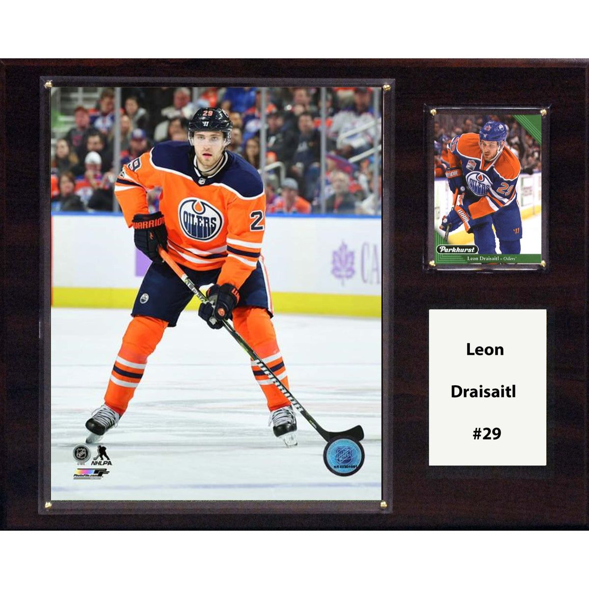 Nhl 12 Inch X15 Inch  Leon Draisaitl Edmonton Oilers Player Plaque